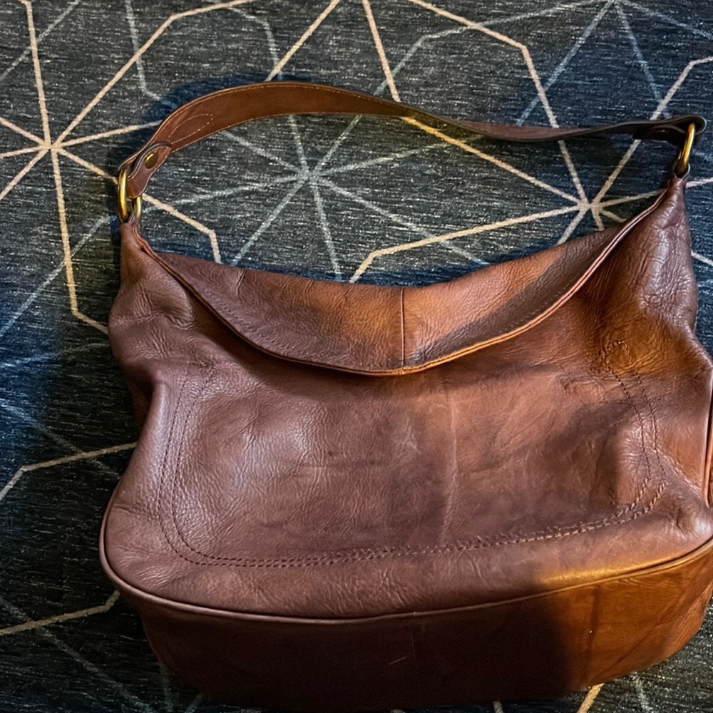 Frye Cognac Leather Campus Hobo Bag